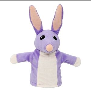 Bob Bilby Hand Puppet Plush Purple Bluey Character 10” Soft Toy